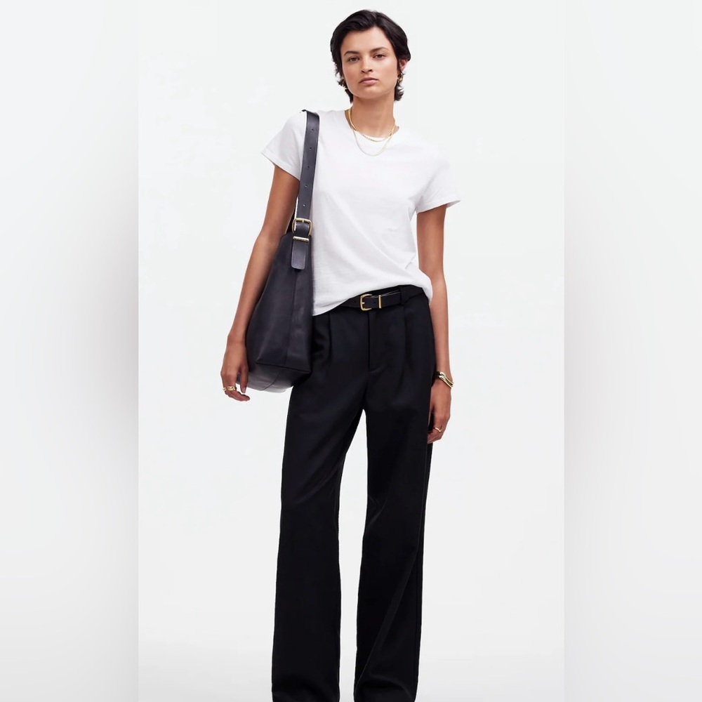 Madewell slouchy straight pants in drapey twill